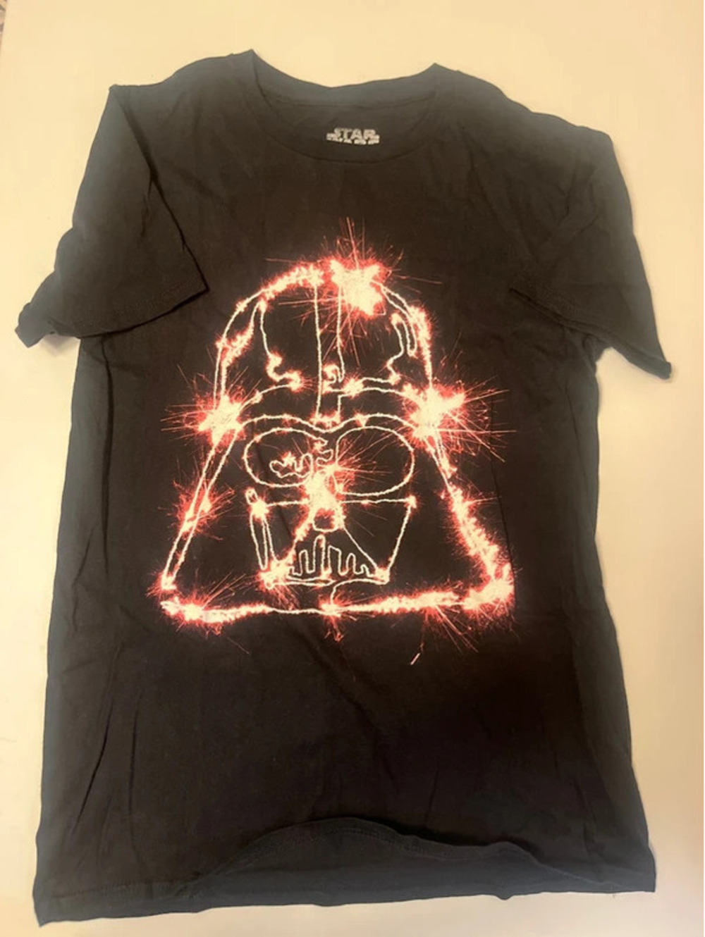 Star Wars Darth Vader Sparklers Black Graphic T-Shirt - Size M